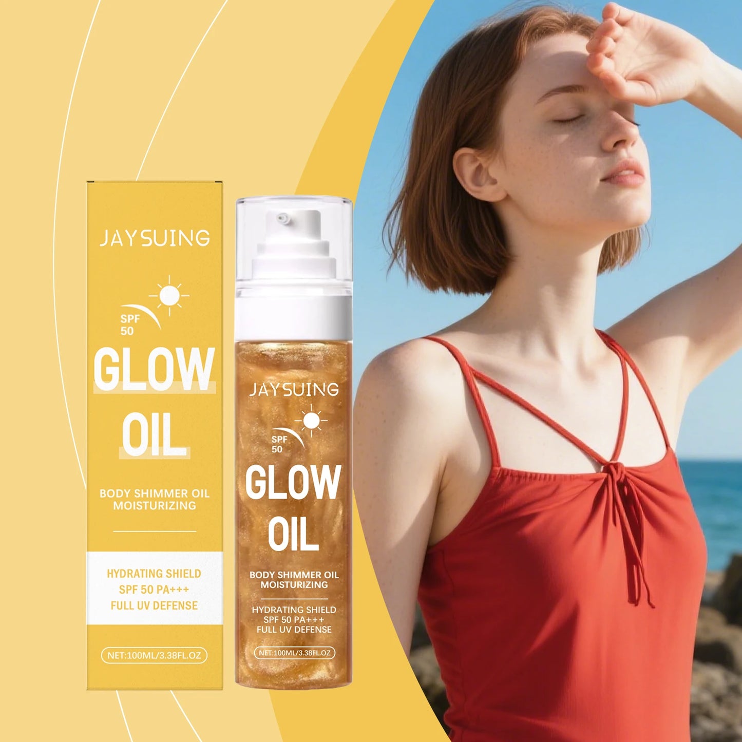 Coconut Sunscreen Oil – Radiant Glow & Waterproof UV Defense